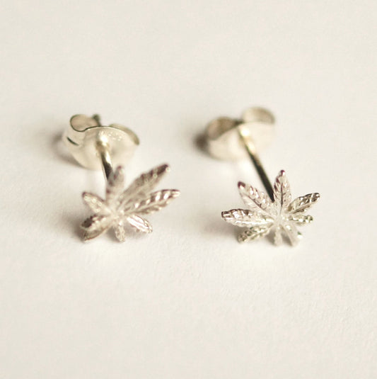 420 Silver Stud Earrings