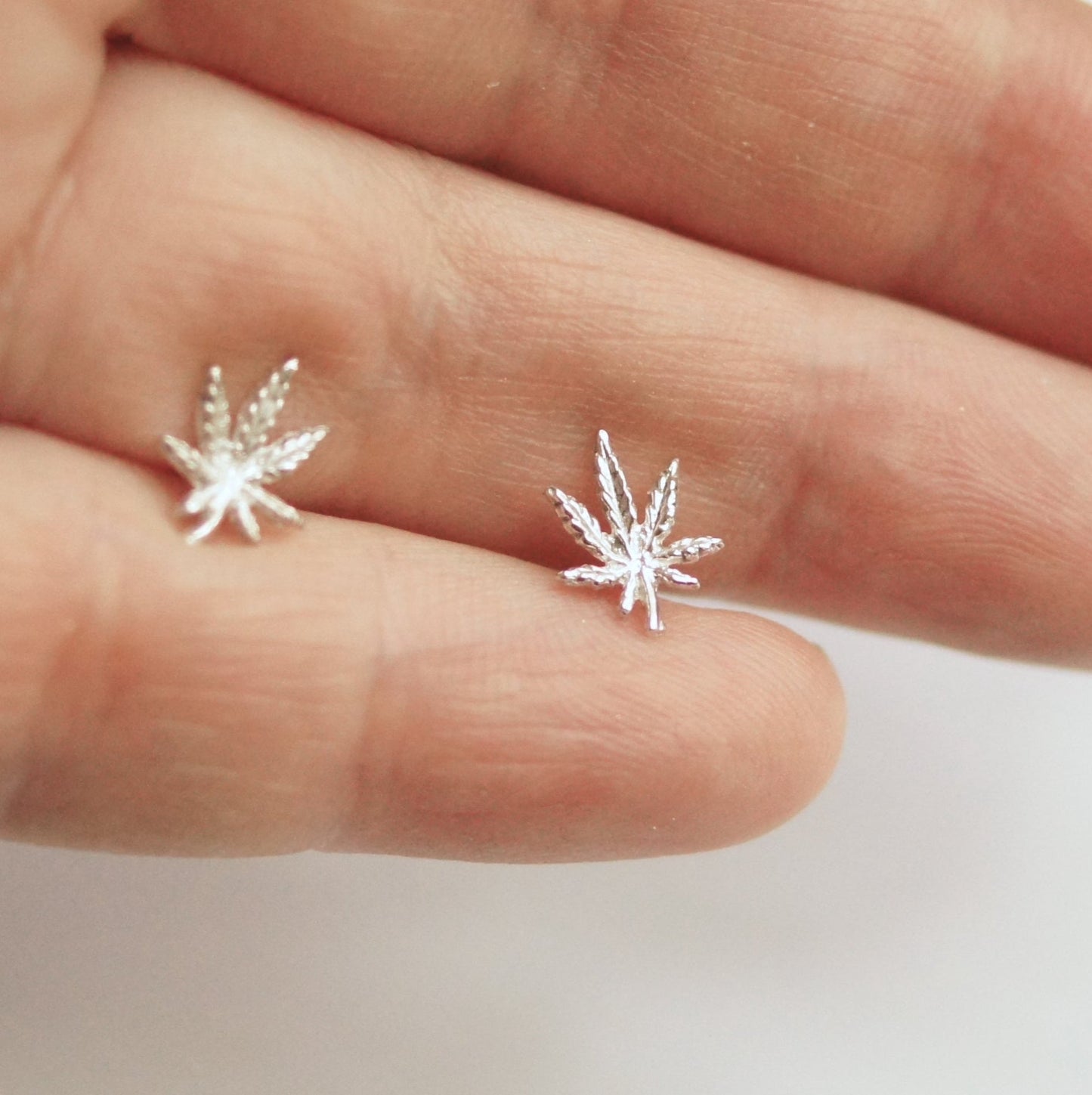 420 Silver Stud Earrings