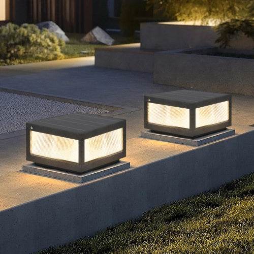 Solar Wall Light With Dimmable LED-2 Package Landscape Pathway Lighting - Velora