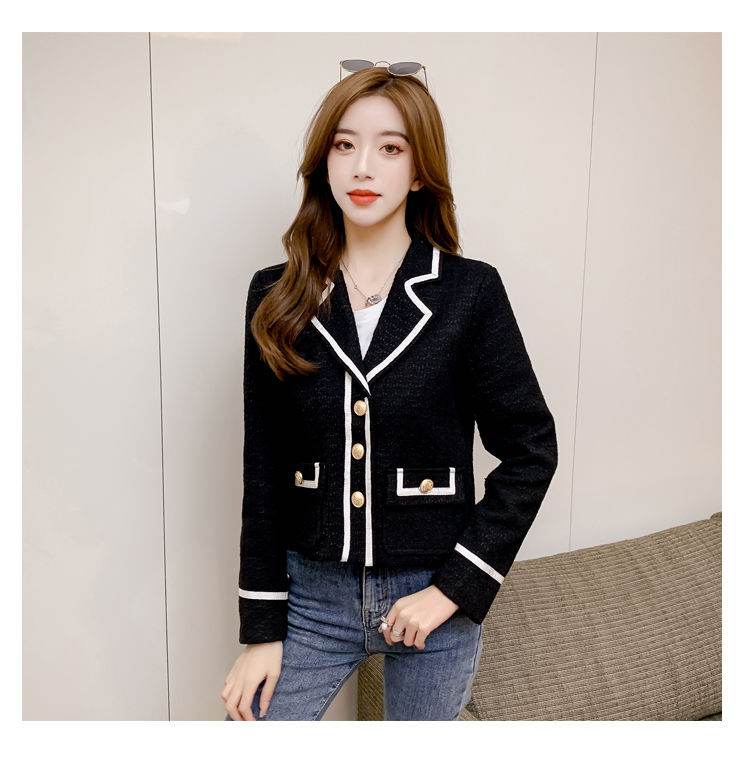 luxury women's blazers Short Long Sleeve Blazer. - Velora