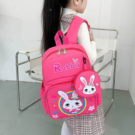 Large Capacity Cute Bunny Cartoon Backpack for School - Velora