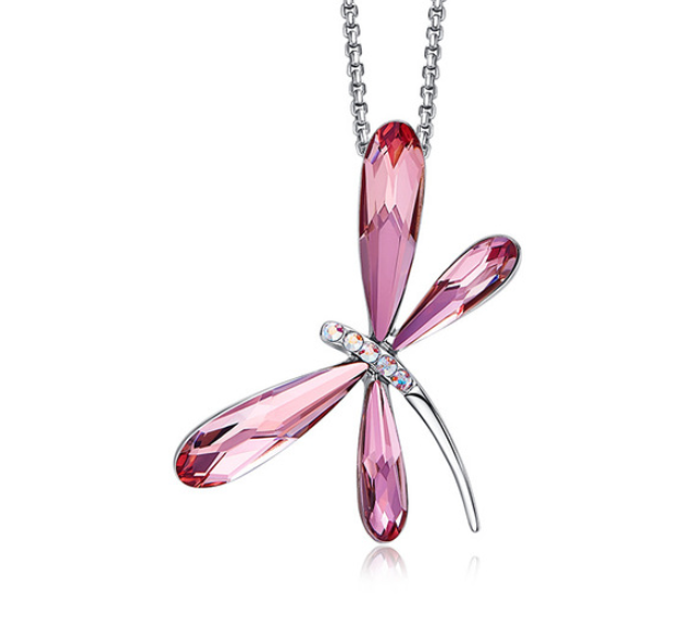 CDE Dragonfly Necklace with Swarovski Crystal Elements