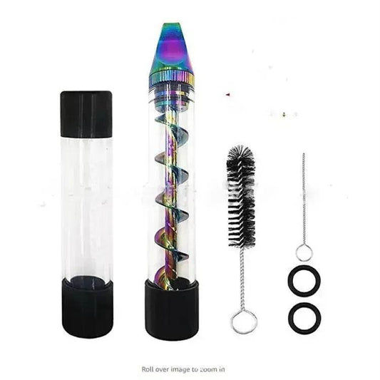 Creative And Simple Dry-burning Atomizer Spiral Pipe Glass Blunt - Velora
