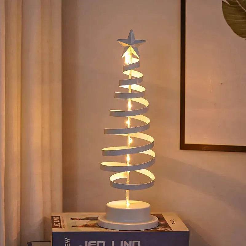 Spiral LED Light Christmas Tree Decoration Night Light Ornaments - Velora