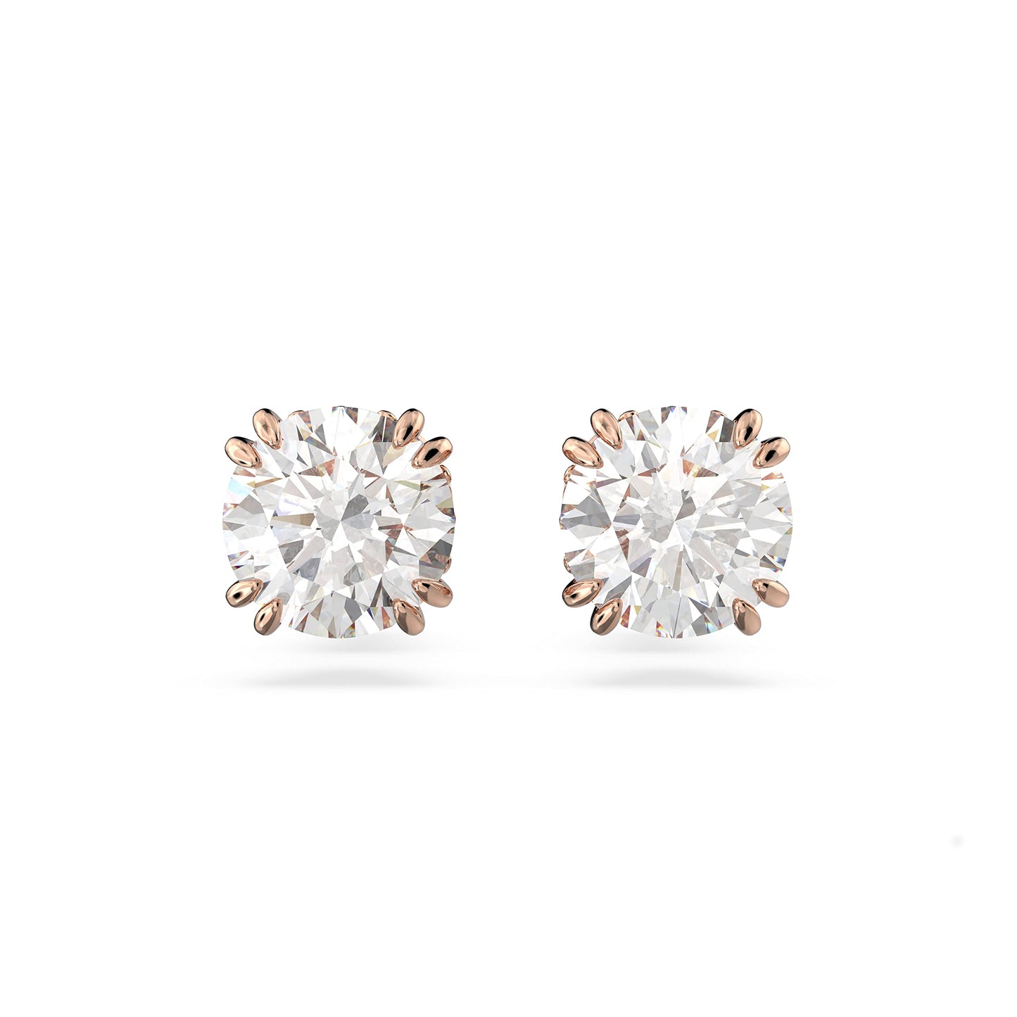 Swarovski Constella Pierced Stud Earrings White Crystals on a Rose Gold-Tone Setting Part of the Constella Collection