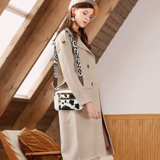 Daily Matching PU Leather Business Commute Zipper Crossbody Bags for women - Velora