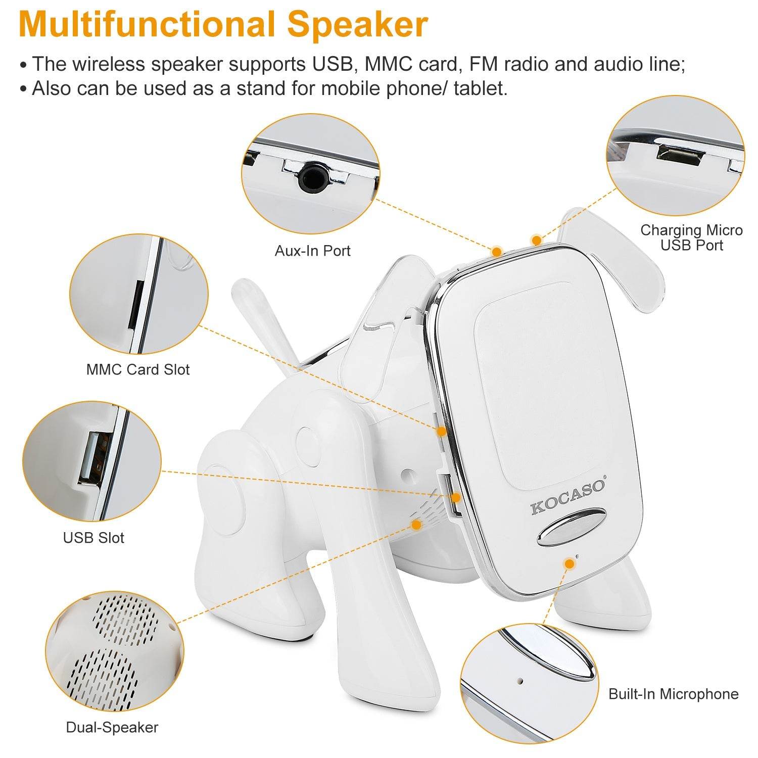 Puppy Dog Wireless Speaker Portable Mini Stereo Music Player - Velora