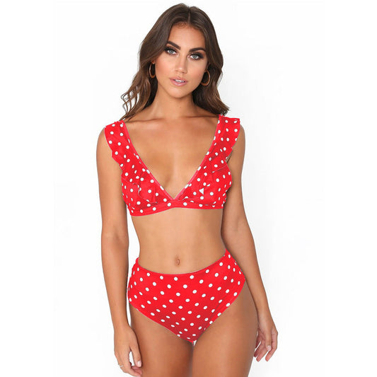2pcs Black And White Polka Dot Print Swimsuit https://like2b-uy