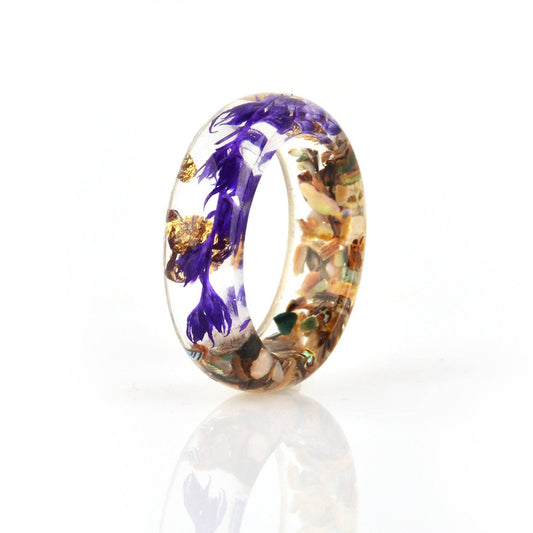 Dried flower resin ring - Velora