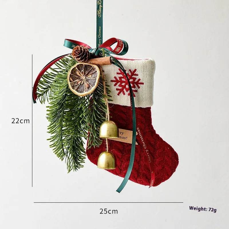 Christmas Decoration Knitted Christmas Stockings Scene Layout - Velora