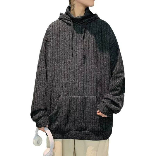 American Oversized Drawstring Turtleneck Hoodie Sweatshirt Men - Velora