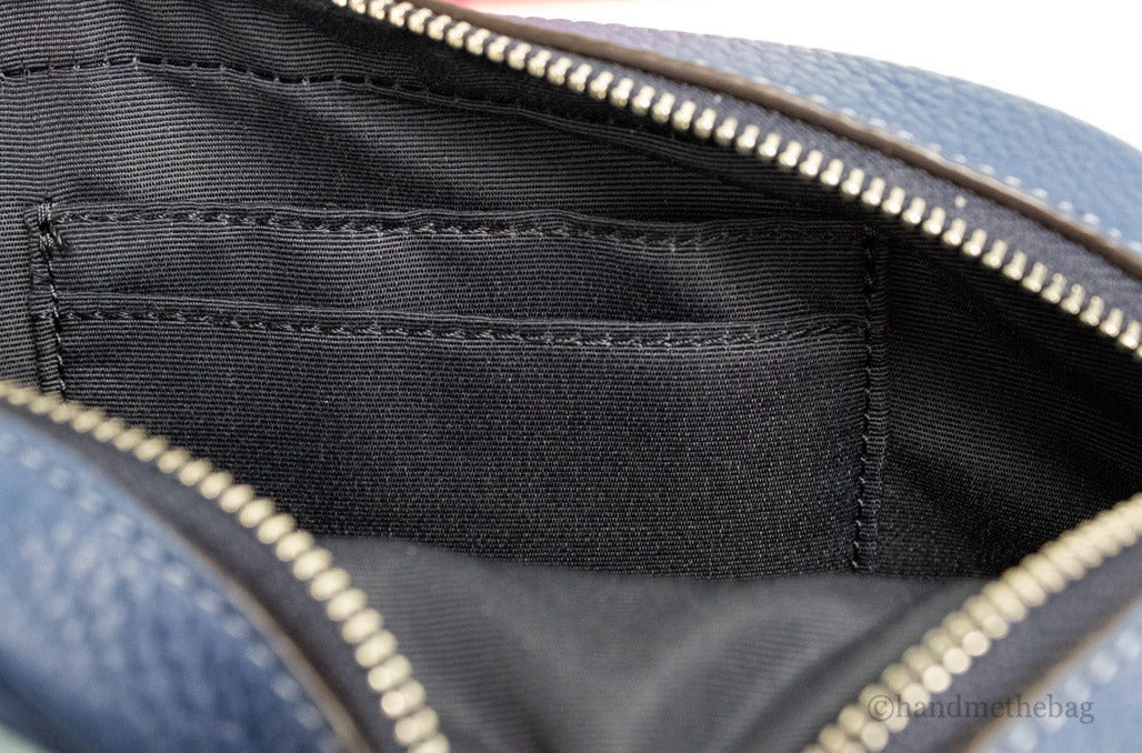 Coach Jamie Mini Optical Illusion Blue Leather Clutch