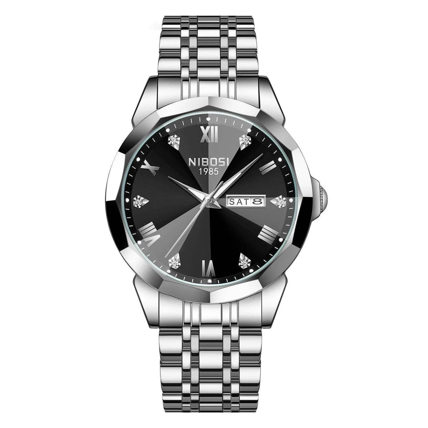 Quartz Men's Steel Strap Watch Luminous Waterproof - Velora
