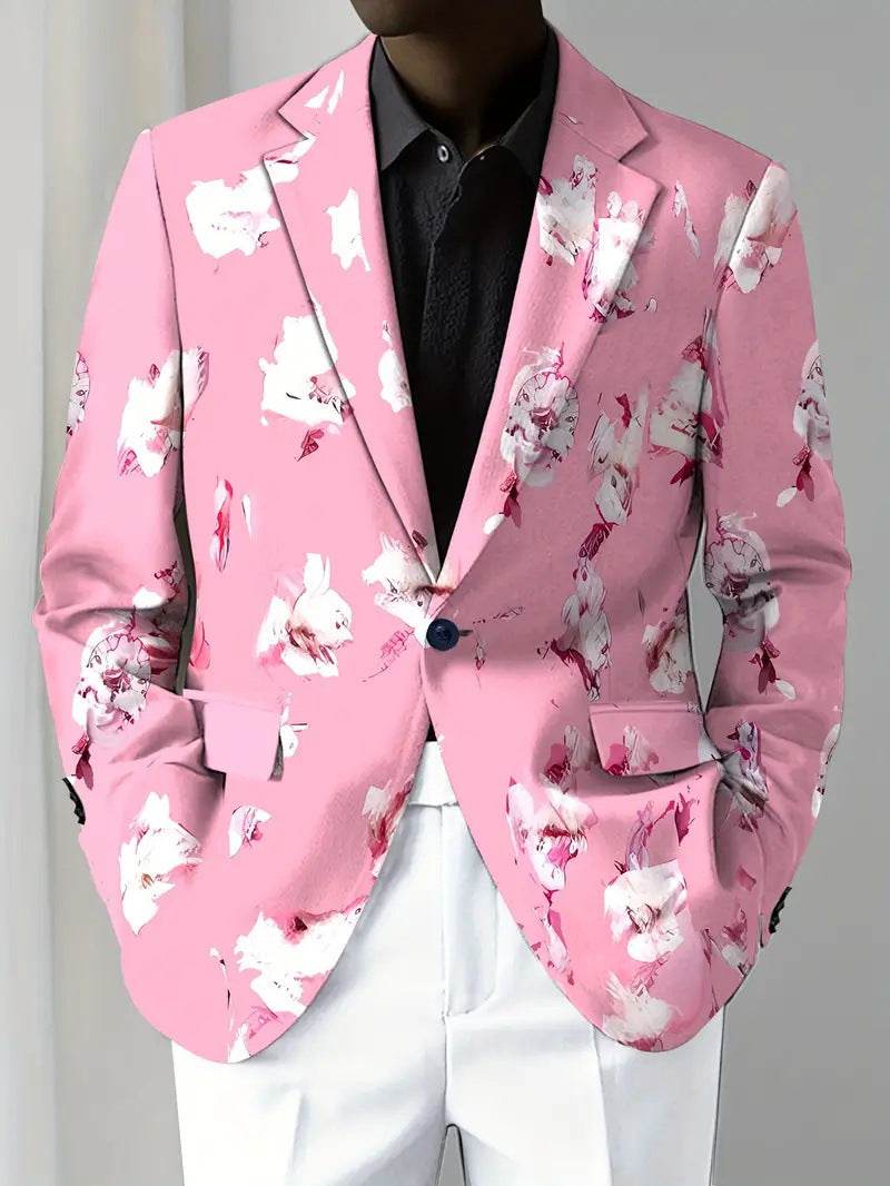 Christmas Series Cartoon Anime Men's Long-sleeved Coat - Velora