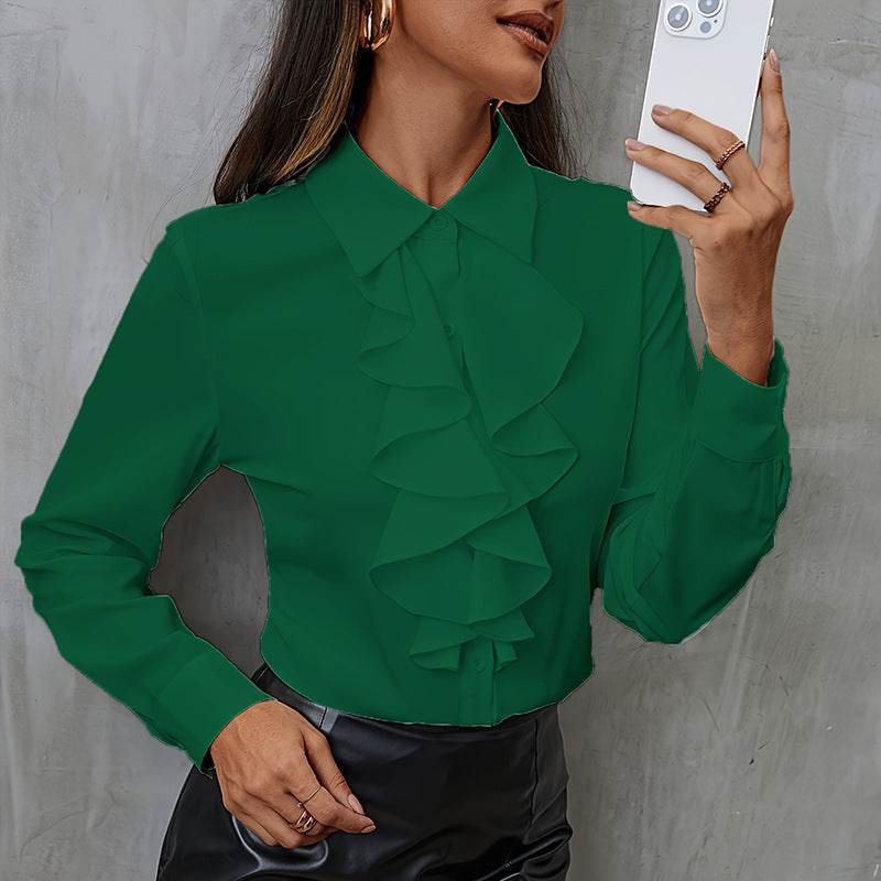 New Long Sleeve Business Work Office Chiffon Blouse Shirt Women - Velora