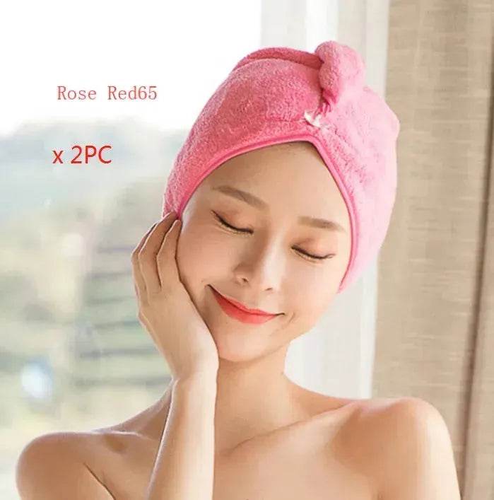 Women's Microfiber Hair Dryer Cap Absorbent Hair Towel. - Velora