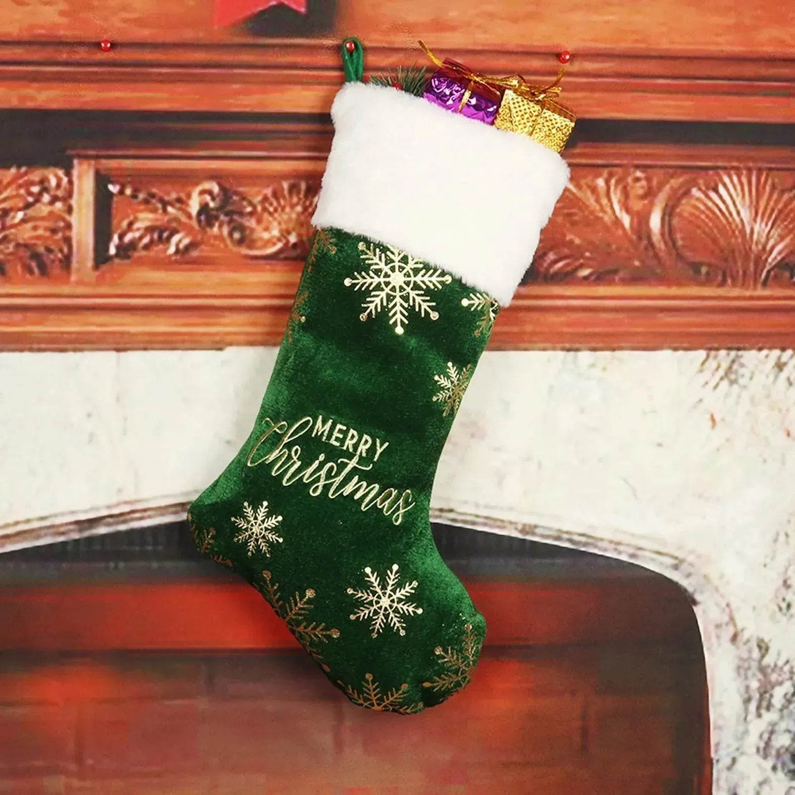 Christmas Decorative Stockings Embroidery Candy - Velora