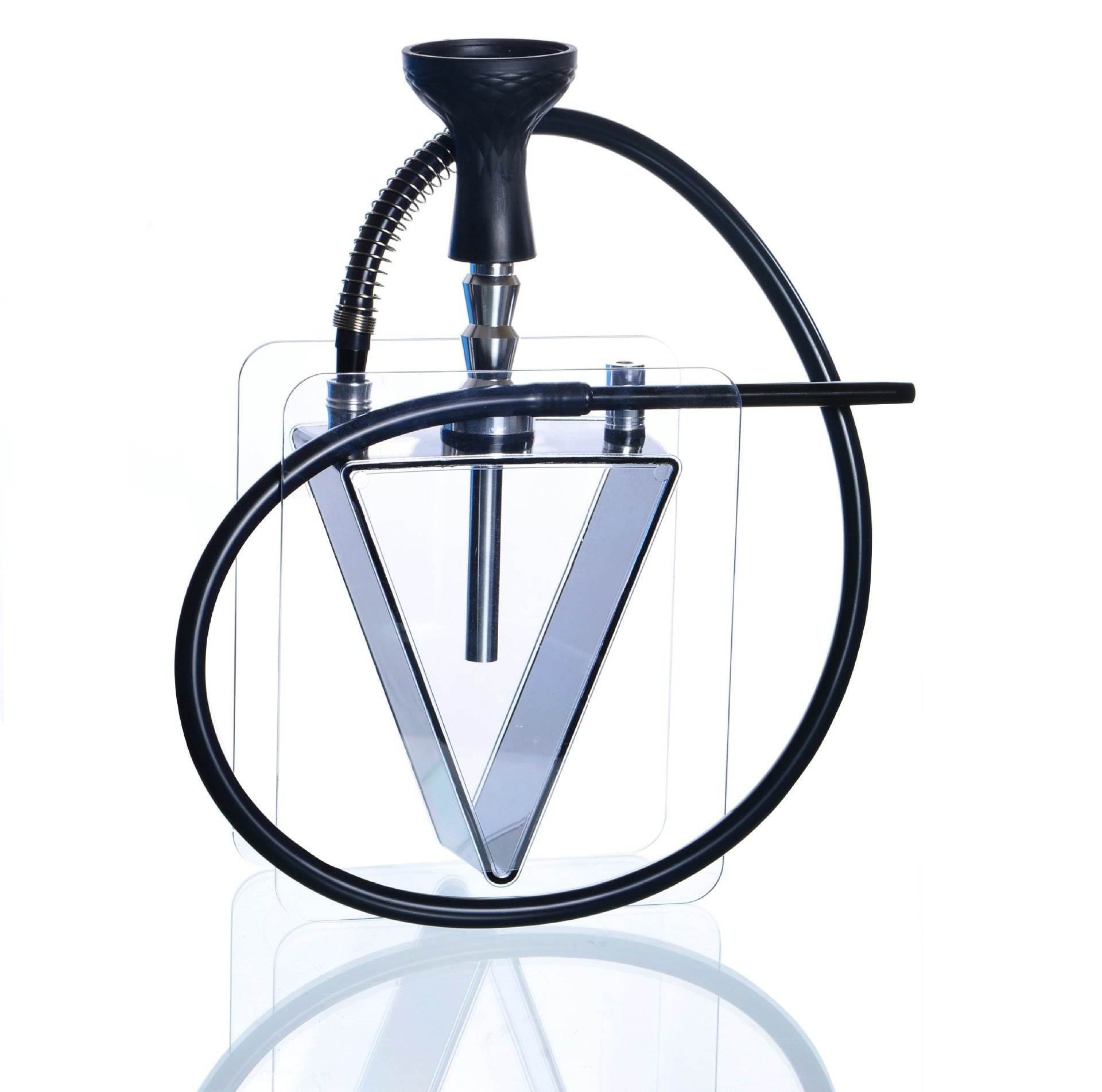 Acrylic triangle pot hookah set - Velora