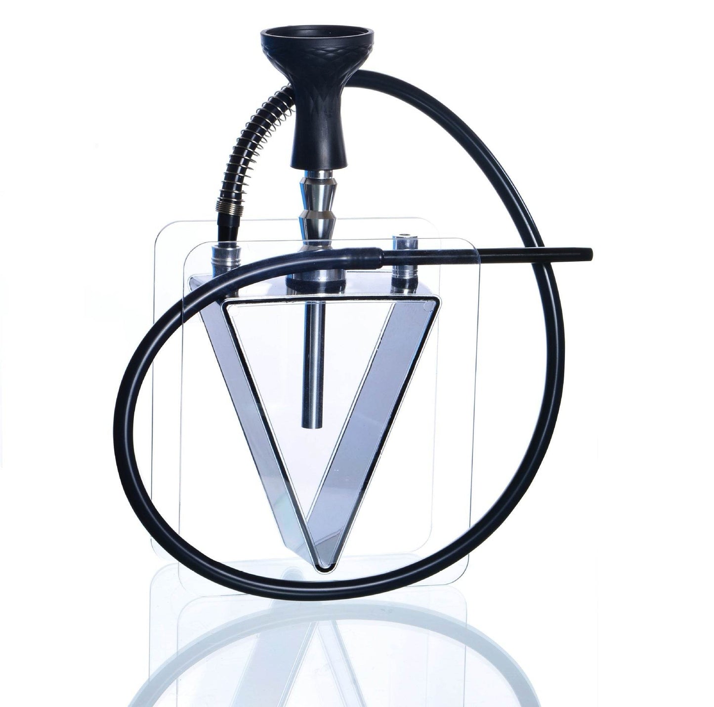 Acrylic triangle pot hookah set - Velora