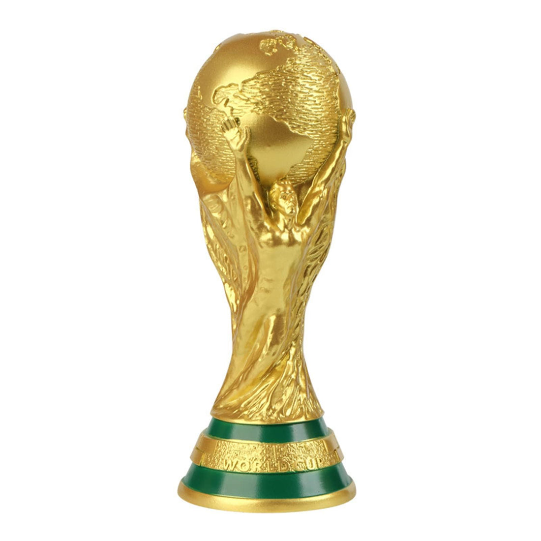 Taivoze 2022 World Cup Trophy Replica World Cup Replica Sports Fan Trophy Resin Soccer Collectibles Gold World Cup Trophy Decor for Bedroom Office Desktop (Large size-14.17")