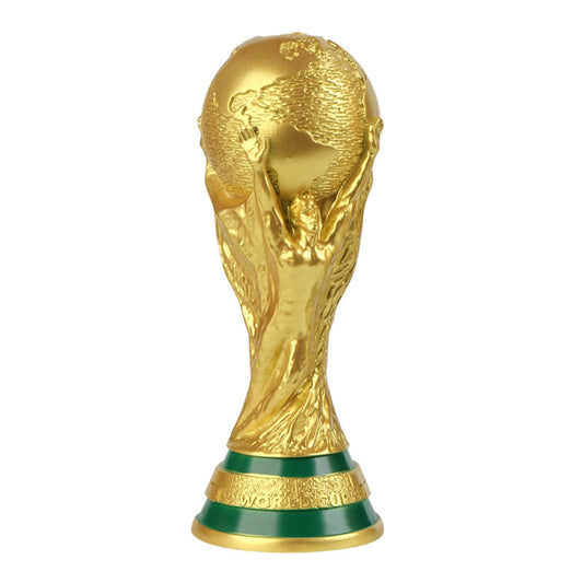 Taivoze 2022 World Cup Trophy Replica World Cup Replica Sports Fan Trophy Resin Soccer Collectibles Gold World Cup Trophy Decor for Bedroom Office Desktop (Large size-14.17")