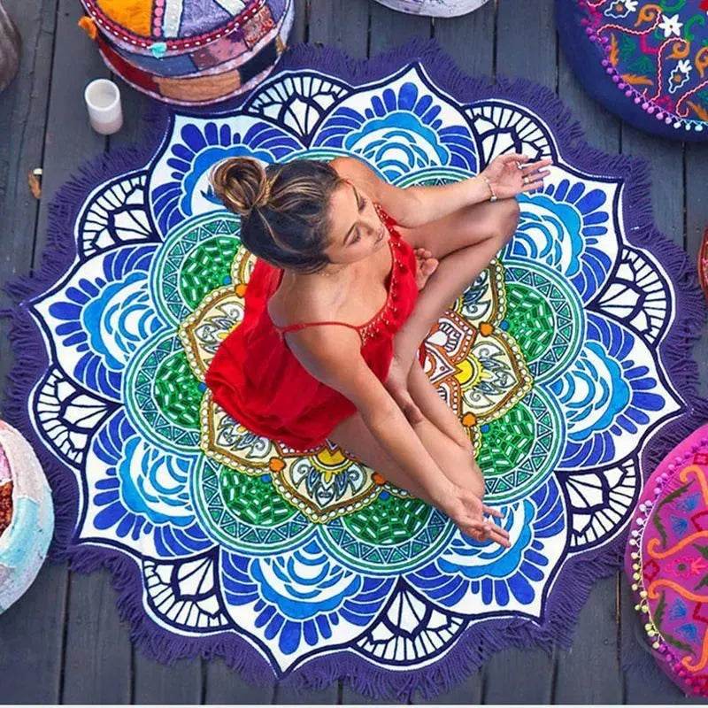 Tassel Fringe Beach Large Round Towel Fringe Beach Mat