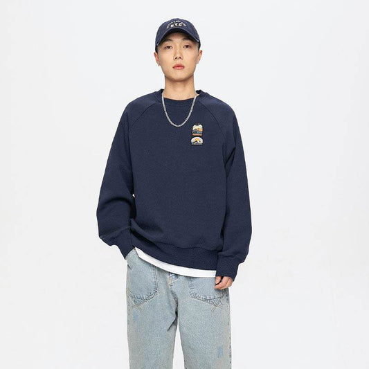 New Simple Drop-shoulder Sleeve Sweater For Men - Velora