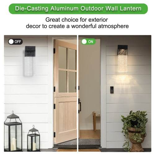 Outdoor Waterproof Transparent LED Crystal Wall Light Supports Many Types Of Bulb-2 Packs With Light Sensitivity - Velora