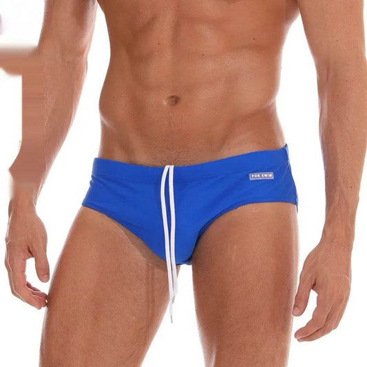 Solid Color Plus Size Swimming Trunks Briefs Shorts underwear - Velora
