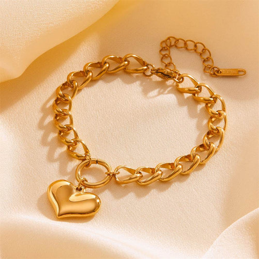 Stainless Steel Fashion Personality Simple Punk Retro Hip-hop High Temperament Round Chain Titanium Steel Metal Bracelet Fashion Jewelry - Velora