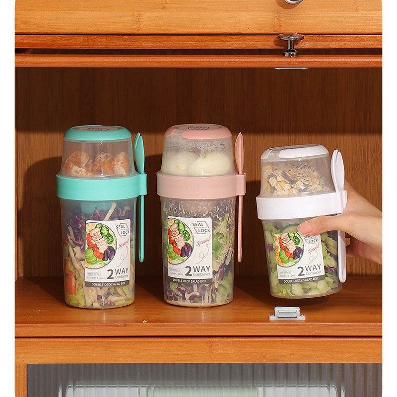 Portable Lock sealed Breakfast Oatmeal Cereal Nut Yogurt Fresh Fruit Salad Cup - Velora