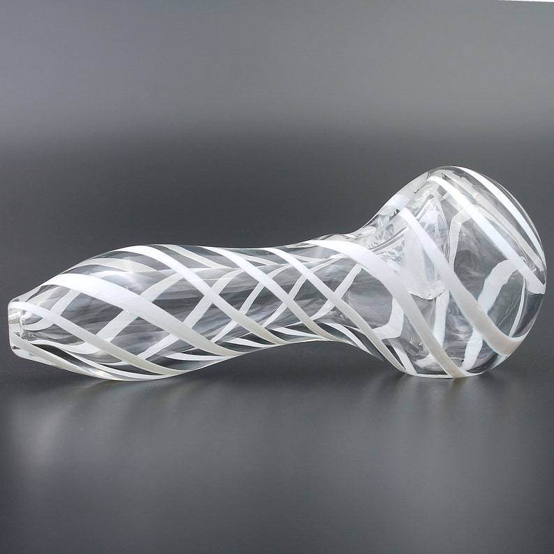 Color Stripes Glass Crafts Hookah Pipe - Velora