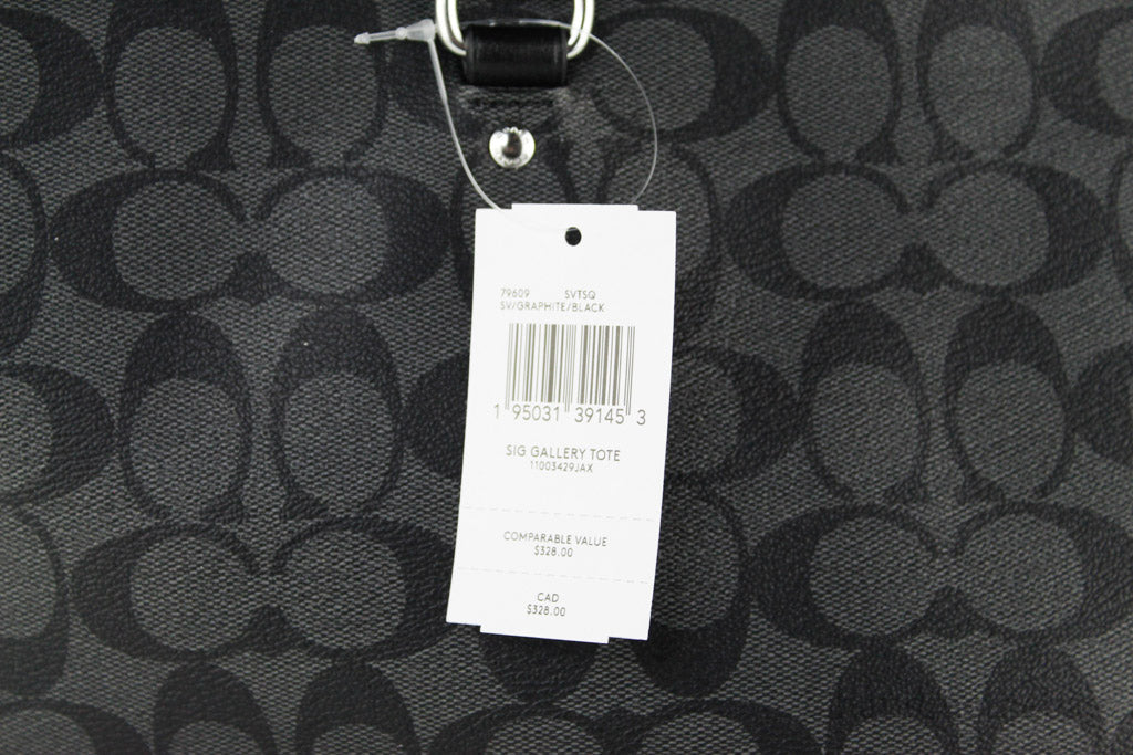 Coach Graphite Signature Elegance Tote Bag
