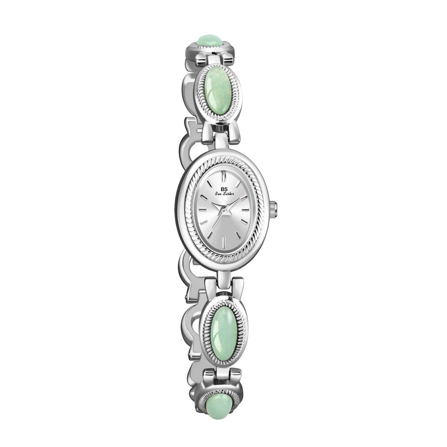 Women's Watch Ladies Bracelet Luxury Brand Waterproof Retro Natural Dongling Stone Hetian Jade Advanced Chain Watches Gift - Velora