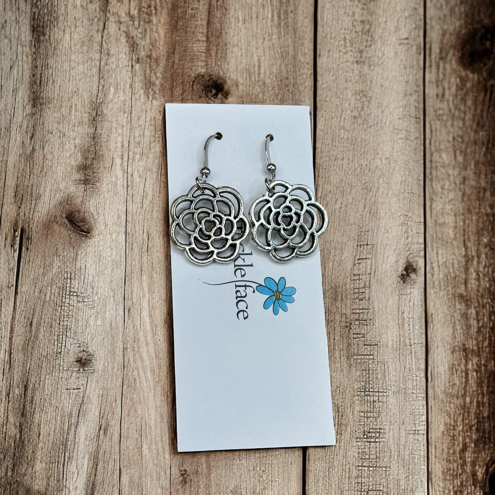 Rose Flower Earrings - Velora