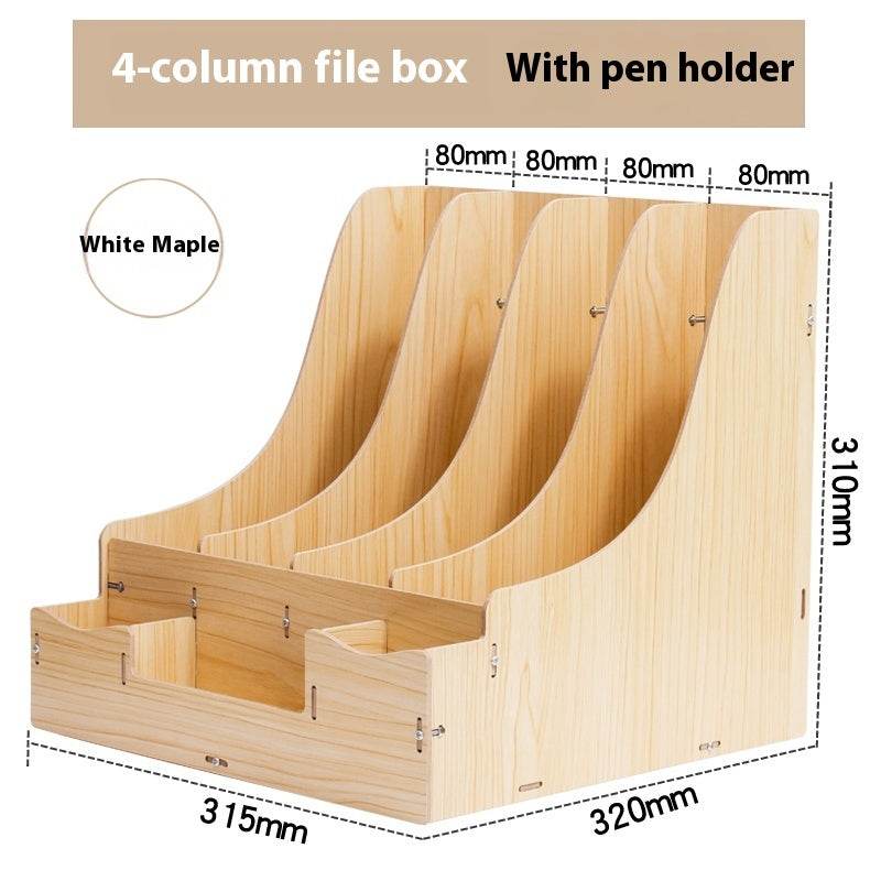 Minimalist Wooden Desk Organizer Office Table Organizer - Velora