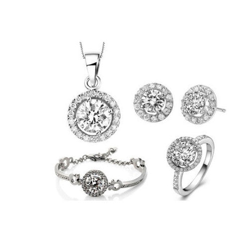 Queen's Luck SET OF 5 Pcs In Swarovski Crystal With White Yellow And Rose Gold Overlay