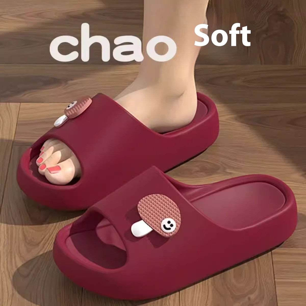 Cute Cartoon Dog Slippers Non-slip Floor Bathroom Slipper Summer Women's House Shoes - Velora