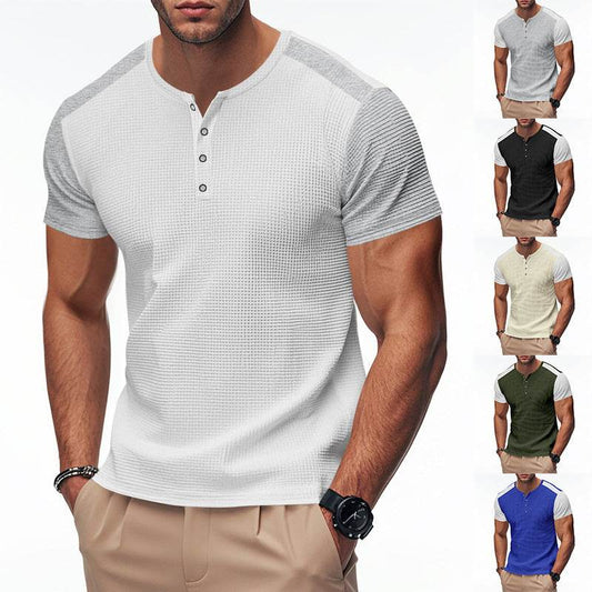 Plus Size Men's Color Block T-shirt - Velora