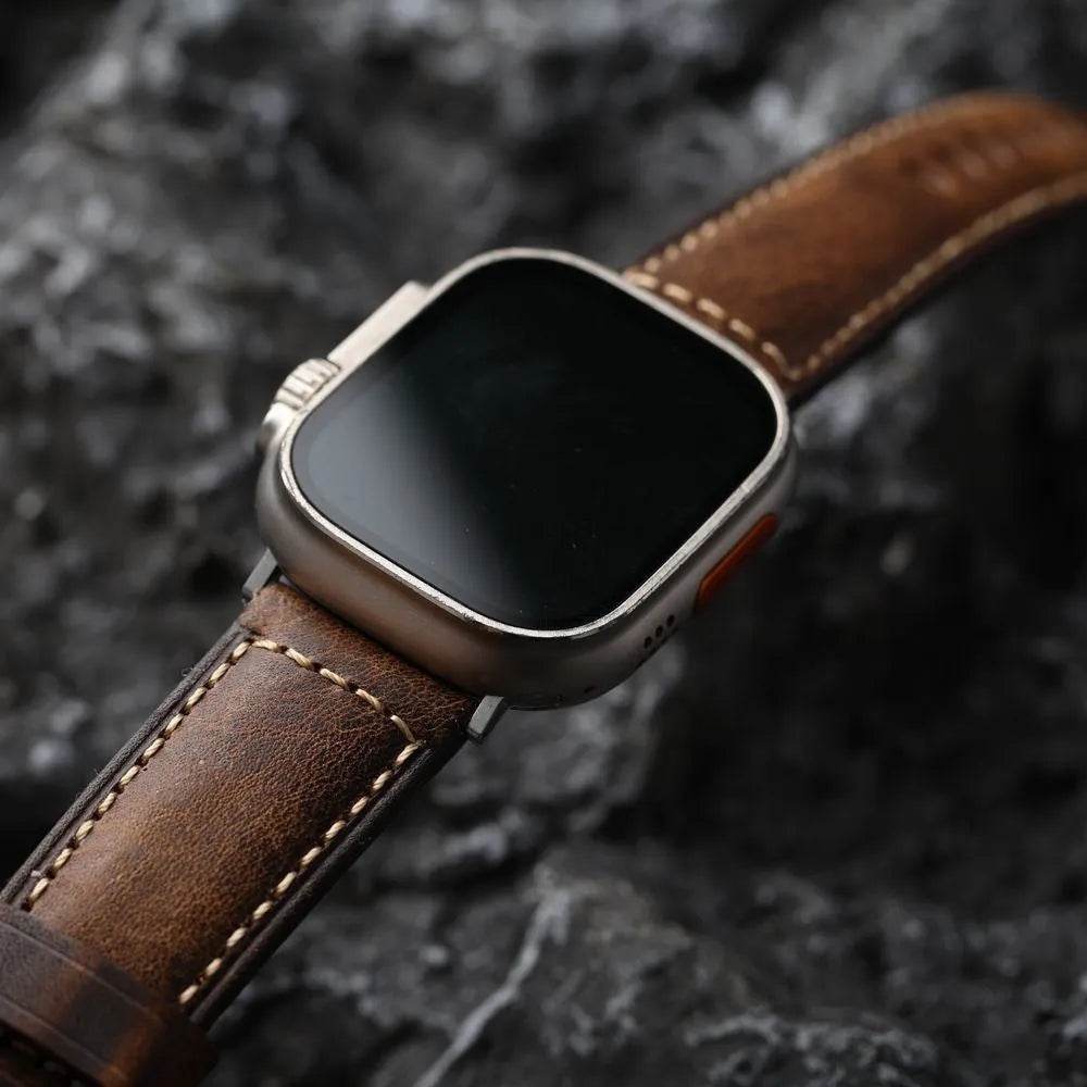 Pure Cowhide Strap Retro Style Watch Bracelet - Velora
