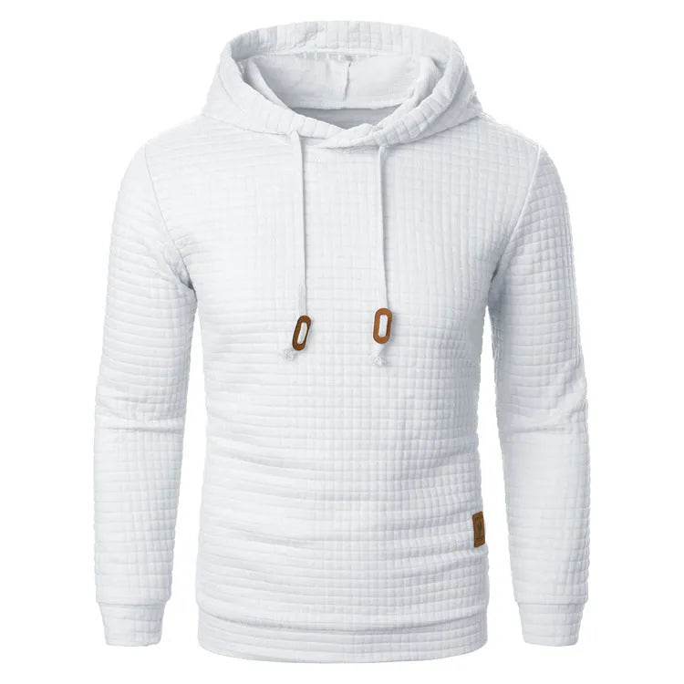 Men's Jacquard Sweatshirt Long-sleeved Hoodie Warm Color Sports Pullover Top - Velora
