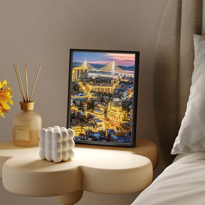 Voice-controlled Modern Minimalist New Night Light Desktop Decoration Hallway Bedroom Lighting Painting - Velora