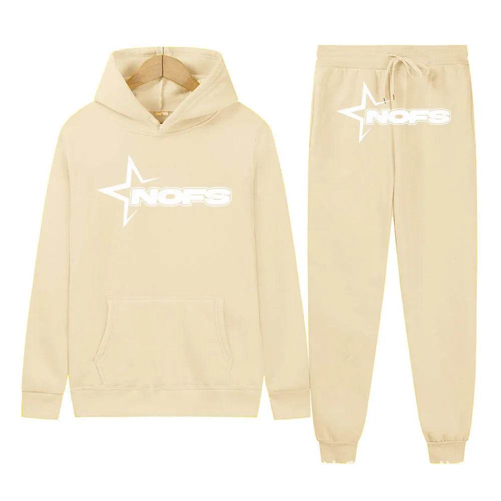 2 pcs Gothic Punk Rock Streetwear Hoodie Outfit set Unisex - Velora