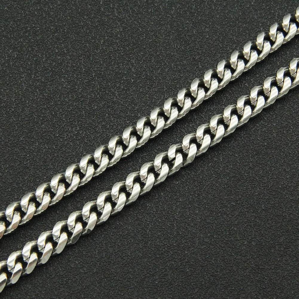 Titanium Steel Cuban Link Chain Bracelet - Velora