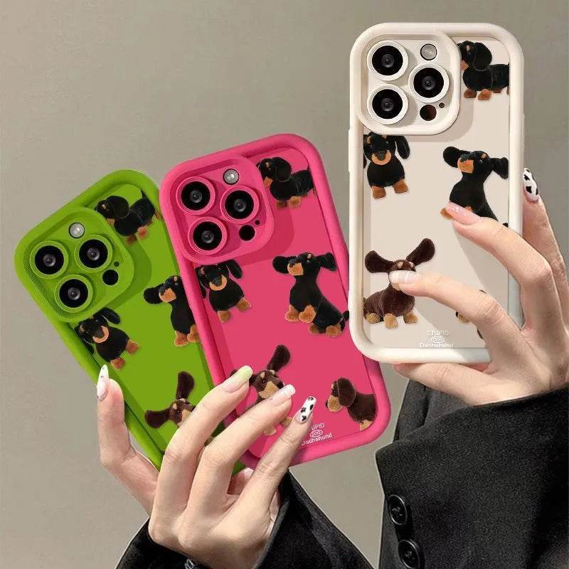 Cream Sausage Dog Phone Case - Velora