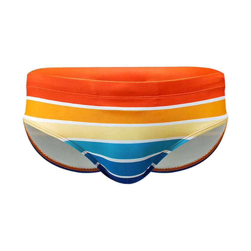Multi-color Stripe Fashion Trendy Print Holiday Briefs men underwear - Velora