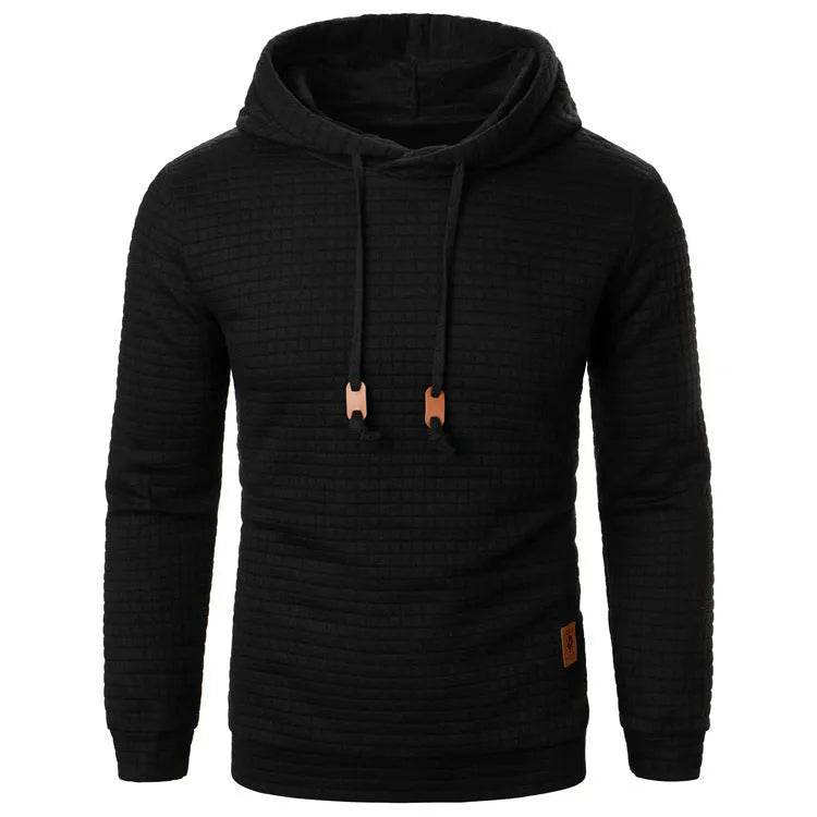 Men's Jacquard Sweatshirt Long-sleeved Hoodie Warm Color Sports Pullover Top - Velora