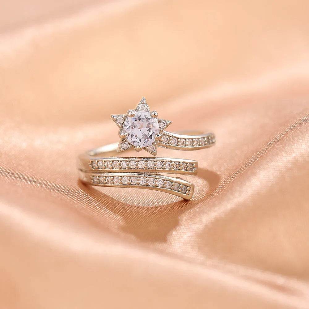 Niche Opening Adjustable Non-fading Cross Ring - Velora