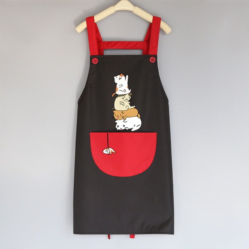 Cute Japanese Female Korean Version Home Adult Kitchen Water And Oil Working Man