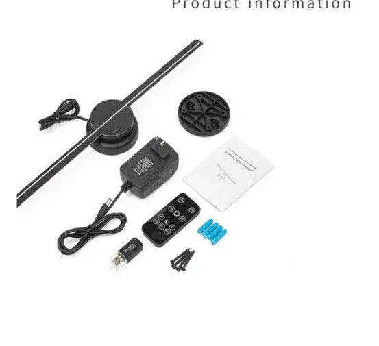 Led Luminous Sign Light Holographic Projector Diy Fan Screen Video Picture 3d Holographic Light Holiday Decoration - Velora